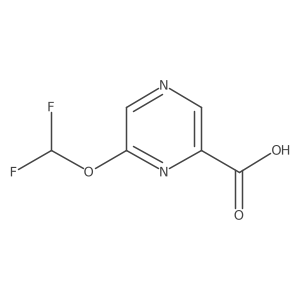 2-(Difluoromethoxy)pyrazine-6-carboxylic acid结构式