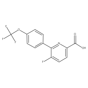 5-fluoro-6-[4-(trifluoromethoxy)phenyl]pyridine-2-carboxylic acid结构式