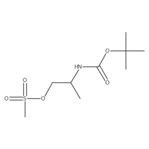 (R)-2-((tert-butoxycarbonyl)amino)propyl methanesulfonate结构式