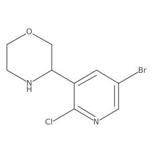 3-(5-Bromo-2-chloropyridin-3-yl)morpholine Structure