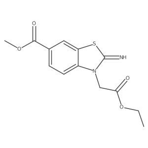 Methyl 3-(2-ethoxy-2-oxoethyl)-2-imino-2,3-dihydrobenzo[d]thiazole-6-carboxylate Structure