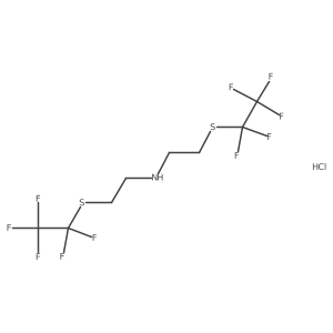 Bis[2-(pentafluoroethylthio)ethyl]amine hydrochloride结构式