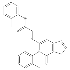N-(2-methylphenyl)-2-{[3-(2-methylphenyl)-4-oxo-3,4-dihydrothieno[3,2-d]pyrimidin-2-yl]sulfanyl}acetamide Structure