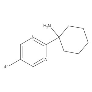 1-(5-Bromopyrimidin-2-yl)cyclohexan-1-amine结构式