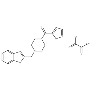 (4-((1H-benzo[d]imidazol-2-yl)methyl)piperazin-1-yl)(isoxazol-5-yl)methanone oxalate结构式