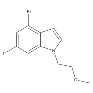 4-Bromo-6-fluoro-1-(2-methoxyethyl)-1H-indole结构式