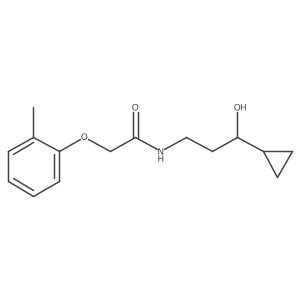 N-(3-cyclopropyl-3-hydroxypropyl)-2-(o-tolyloxy)acetamide结构式