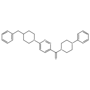 (6-(4-Benzylpiperidin-1-yl)pyridazin-3-yl)(4-(pyridin-2-yl)piperazin-1-yl)methanone结构式