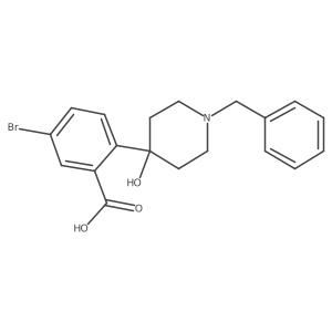2-(1-Benzyl-4-hydroxypiperidin-4-yl)-5-bromobenzoic acid Structure