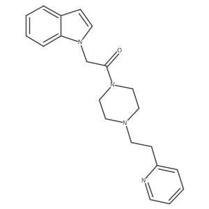 2-(1H-indol-1-yl)-1-{4-[2-(2-pyridyl)ethyl]piperazino}-1-ethanone Structure
