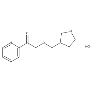 1-(Pyridin-2-yl)-2-(pyrrolidin-3-ylmethoxy)ethanone hydrochloride结构式