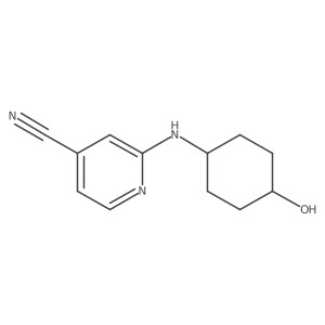 2-(((1r,4r)-4-Hydroxycyclohexyl)amino)isonicotinonitrile结构式