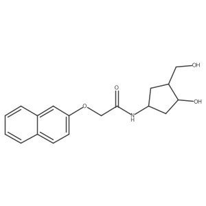 N-(3-hydroxy-4-(hydroxymethyl)cyclopentyl)-2-(naphthalen-2-yloxy)acetamide结构式