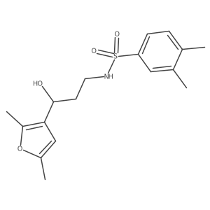 N-(3-(2,5-dimethylfuran-3-yl)-3-hydroxypropyl)-3,4-dimethylbenzenesulfonamide Structure
