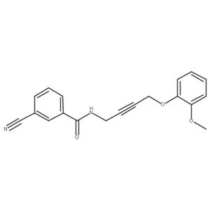 3-Cyano-N-[4-(2-methoxyphenoxy)but-2-YN-1-YL]benzamide Structure