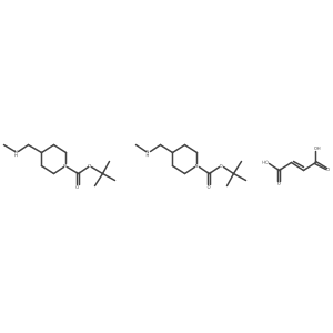 (2E)-but-2-enedioic acid bis(tert-butyl 4-[(methylamino)methyl]piperidine-1-carboxylate) Structure