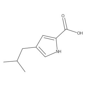 4-(2-methylpropyl)-1H-pyrrole-2-carboxylic acid结构式