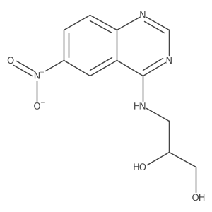 3-[(6-Nitroquinazolin-4-yl)amino]propane-1,2-diol Structure