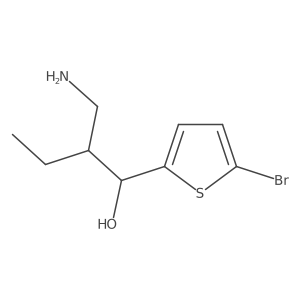 2-(Aminomethyl)-1-(5-bromothiophen-2-yl)butan-1-ol结构式
