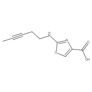 2-[(Pent-3-yn-1-yl)amino]-1,3-oxazole-4-carboxylic acid结构式