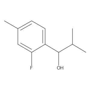 1-(2-Fluoro-4-methylphenyl)-2-methylpropan-1-ol结构式