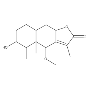 (4S,4aS,5R,6S,8aR,9aR)-6-hydroxy-4-methoxy-3,4a,5-trimethyl-4,5,6,7,8,8a,9,9a-octahydrobenzo[f][1]benzofuran-2-one结构式