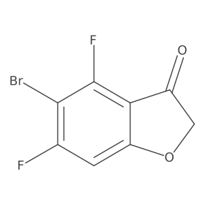 5-Bromo-4,6-difluoro-2,3-dihydro-1-benzofuran-3-one结构式