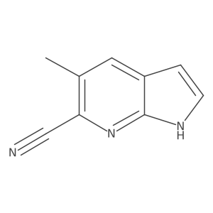 5-methyl-1H-pyrrolo[2,3-b]pyridine-6-carbonitrile结构式
