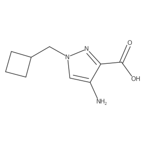 4-Amino-1-(cyclobutylmethyl)-1H-pyrazole-3-carboxylic acid结构式