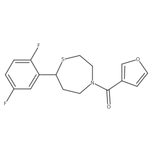 (7-(2,5-Difluorophenyl)-1,4-thiazepan-4-yl)(furan-3-yl)methanone结构式