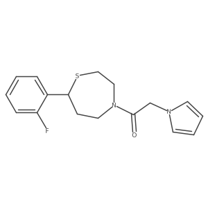 1-(7-(2-fluorophenyl)-1,4-thiazepan-4-yl)-2-(1H-pyrrol-1-yl)ethanone Structure