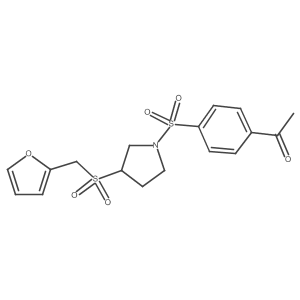 1-(4-((3-((Furan-2-ylmethyl)sulfonyl)pyrrolidin-1-yl)sulfonyl)phenyl)ethanone Structure