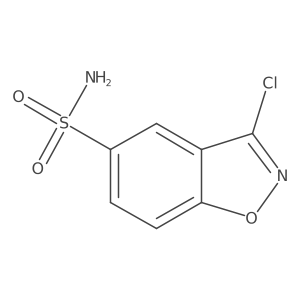 3-Chloro-1,2-benzoxazole-5-sulfonamide结构式