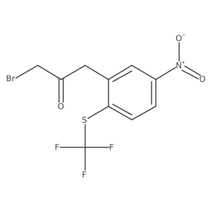 1-Bromo-3-(5-nitro-2-(trifluoromethylthio)phenyl)propan-2-one Structure