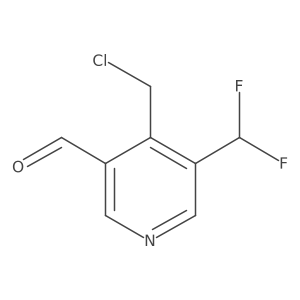 4-(Chloromethyl)-5-(difluoromethyl)nicotinaldehyde Structure