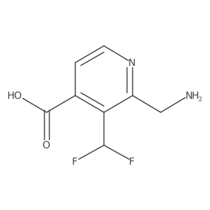2-(Aminomethyl)-3-(difluoromethyl)pyridine-4-carboxylic acid结构式