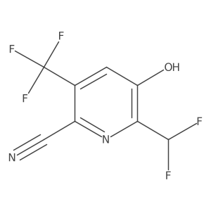 6-(Difluoromethyl)-5-hydroxy-3-(trifluoromethyl)picolinonitrile Structure