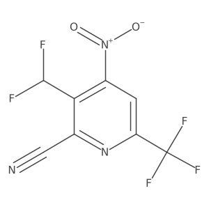 3-(Difluoromethyl)-4-nitro-6-(trifluoromethyl)picolinonitrile Structure
