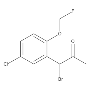 1-Bromo-1-(5-chloro-2-(fluoromethoxy)phenyl)propan-2-one结构式