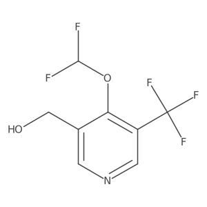 4-Difluoromethoxy-3-(trifluoromethyl)pyridine-5-methanol结构式