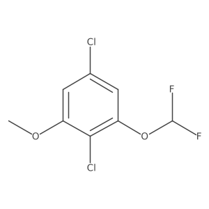2,5-Dichloro-3-(difluoromethoxy)anisole结构式