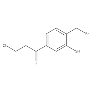 1-(4-(Bromomethyl)-3-mercaptophenyl)-3-chloropropan-1-one结构式