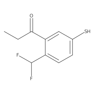 1-(2-(Difluoromethyl)-5-mercaptophenyl)propan-1-one Structure