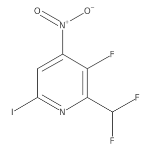 2-(Difluoromethyl)-3-fluoro-6-iodo-4-nitropyridine Structure