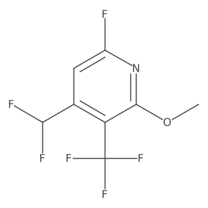 4-(Difluoromethyl)-6-fluoro-2-methoxy-3-(trifluoromethyl)pyridine结构式