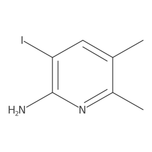 2-Amino-3-iodo-5,6-dimethylpyridine结构式