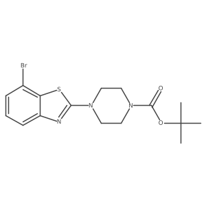 Tert-butyl 4-(7-bromobenzo[d]thiazol-2-yl)piperazine-1-carboxylate结构式