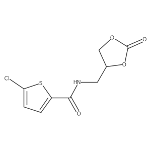 5-chloro-N-[[(4S)-2-oxo-1,3-dioxolan-4-yl]methyl]thiophene-2-carboxamide结构式