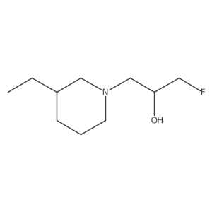 1-(3-Ethylpiperidin-1-yl)-3-fluoropropan-2-ol Structure