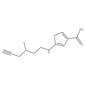 2-({2-[Methyl(prop-2-yn-1-yl)amino]ethyl}amino)-1,3-thiazole-4-carboxylic acid结构式